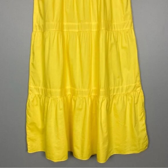 Loft 2023 Puff Sleeve Tiered Midi Dress Women’s Size 4 Peasant Lightweight Boho - Picture 4 of 4